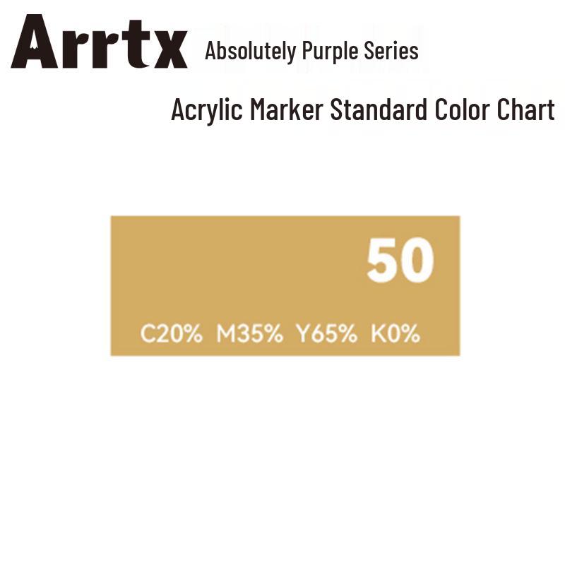 Arrtx Ataishi Акриловый маркер с мягким наконечником, 1 шт., Абсолютно фиолетовый, Стиль A/B, 30 цветов, Водонепроницаемый, Быстросохнущий, Непрозрачный.