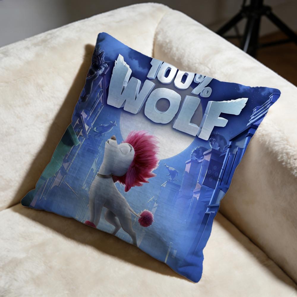 Trendy 1100 Wolfer Cushion Cover Soft Decorative Pillow Case Suitable for Bedroom Sofa Car Travel Use