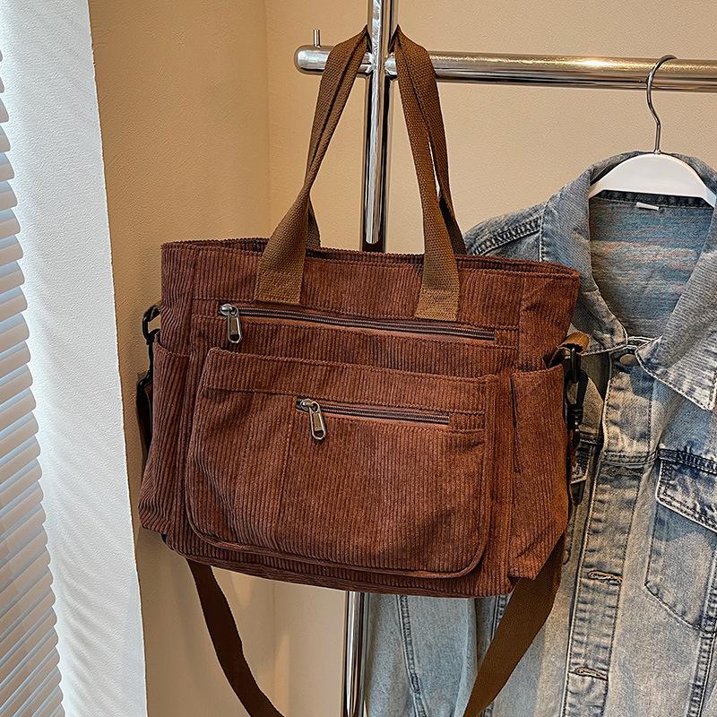 Сумка-тоут Осенне-зимний стиль Женская Большая вместимость Много карманов Женская сумка-тоут Универсальная На плечо Кроссбоди