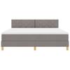 Box Spring Bed with Headboard Taupe 180 x 200 cm Fabric
