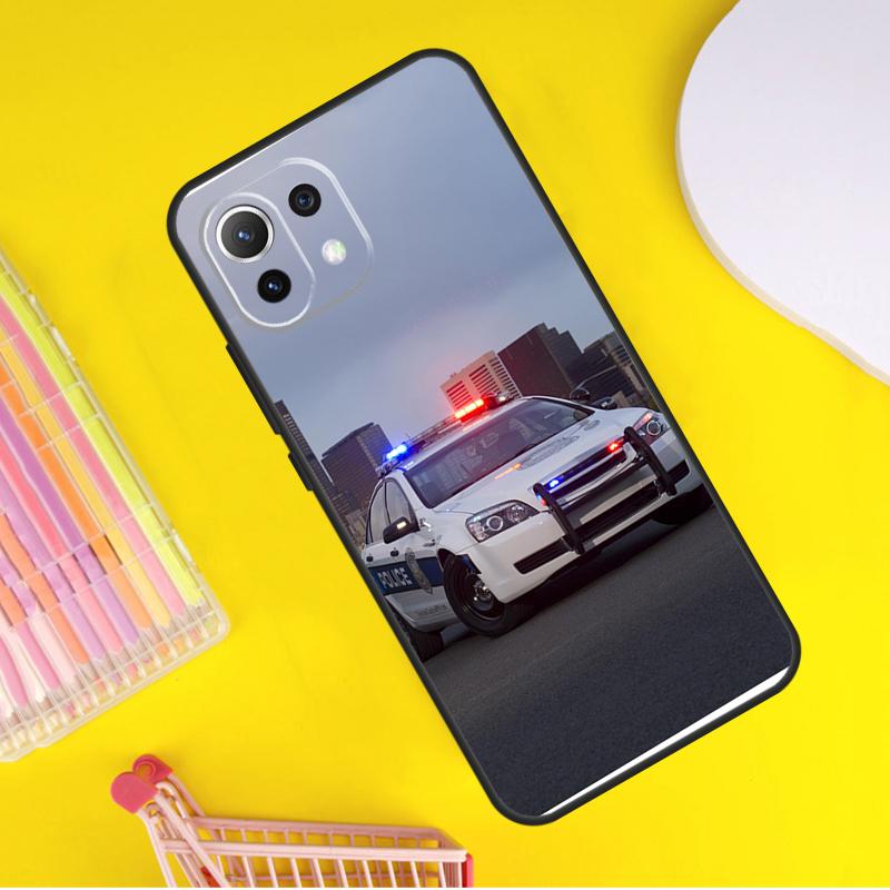 police car Cover For Xiaomi 13 14 Ultra 11T 12T 13T 14T Pro POCO X7 Pro X3 X5 F3 F5 F6 M6 X6 Pro Case