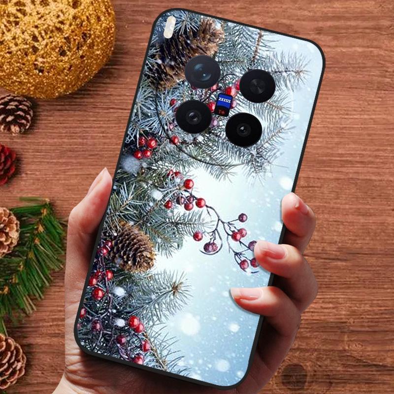 Рождественский painted чехол для Vivo X300 Pro Case V2502A Силиконовый мягкий чехол для телефона для Vivo X300 5G V2509A Capa 2025 Новый Fundas
