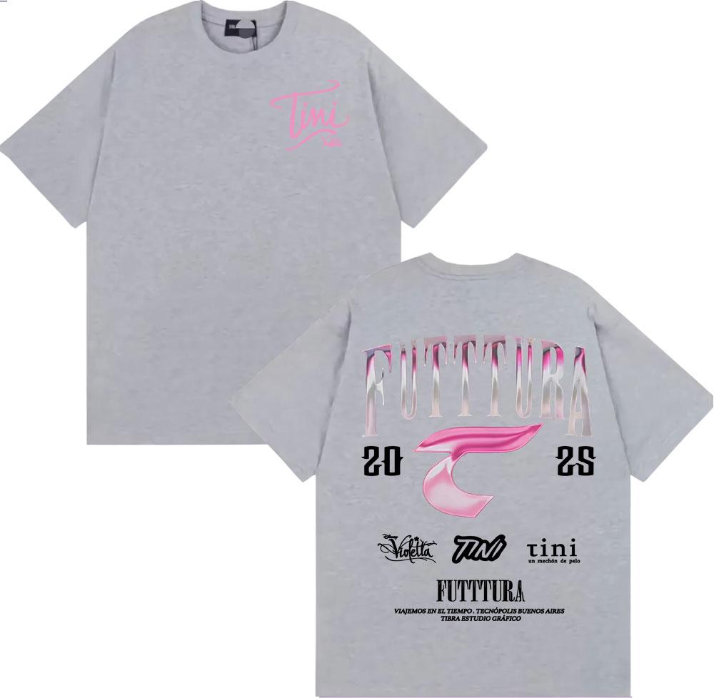 Singer TINI STOESSEL Futtura Album 2025 Tour T-shirt Men Women Fashion Oversized Retro T Shirt Cotton Casual Breathable T Shirt