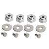 4pcs Aluminum Alloy 12mm Turn To 17mm Wheel Hex Adapter for 1/10 RC Car (Red)