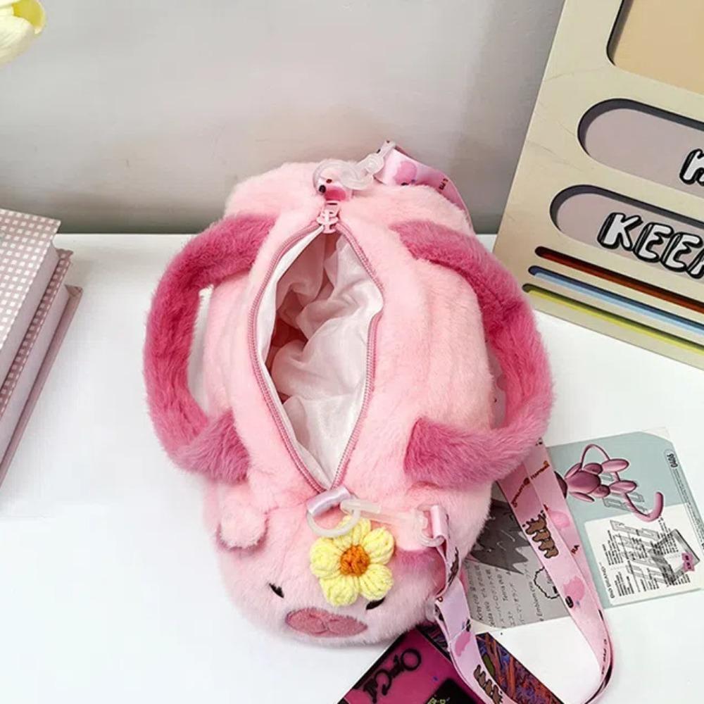PP Cotton Capybara Bucket Bag Soft Plush Doll Shoulder Bag Phone Bag Panda Crossbody Bag Daily