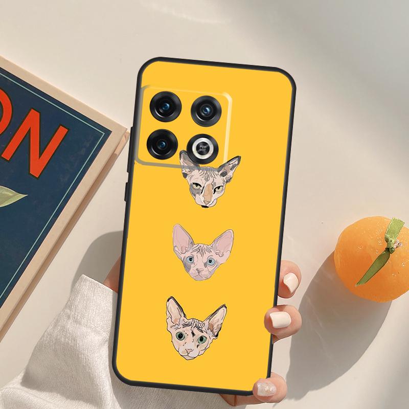 Sphynx Cat Case For OnePlus Nord 5 CE 2 3 4 Lite N20 N30 OnePlus 15 13 12 11 13T 10T 10R 12R 13R Cover