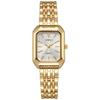 Trendy Gold Steel Band Square Women's Wristwatch