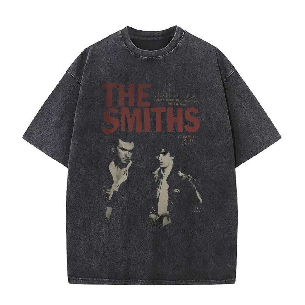 Rock Band The Smiths Более громкая Винтажная стираная футболка Альтернативная s Инди Морисси Футболка The Queen Is Dead Футболки Унисекс