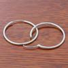 New Trendy 925 Sterling Silver Simple Fashion 3.5cm/5cm Circle Round Hoop Earring for Woman Fine Jewelry