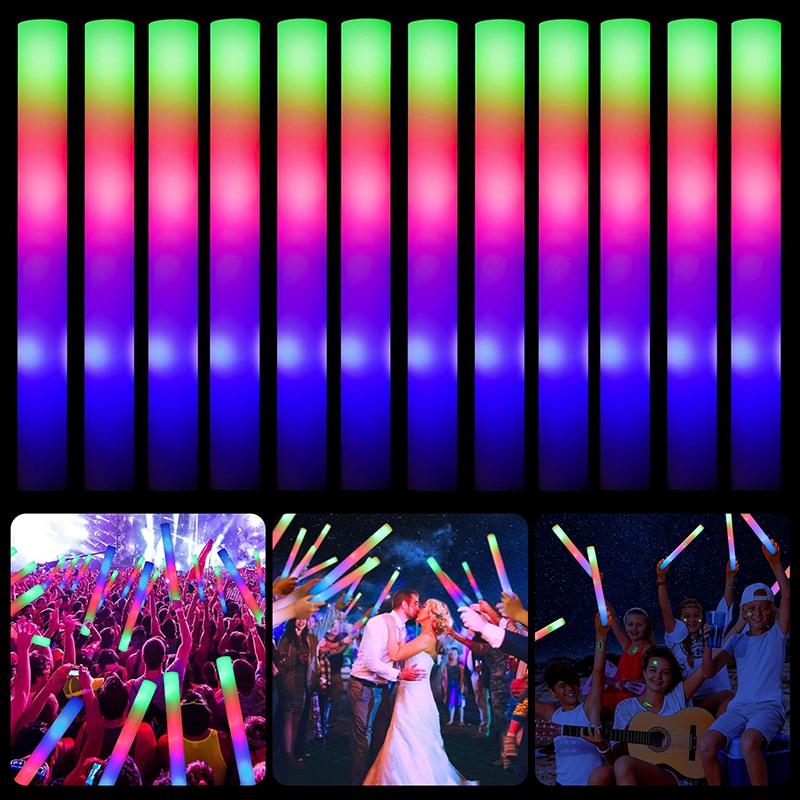5pcs Flashing LED Light Colorful Light Stick Music Festival Birthday Wedding Party Supplies Party Bright Colorful Glow Stick
