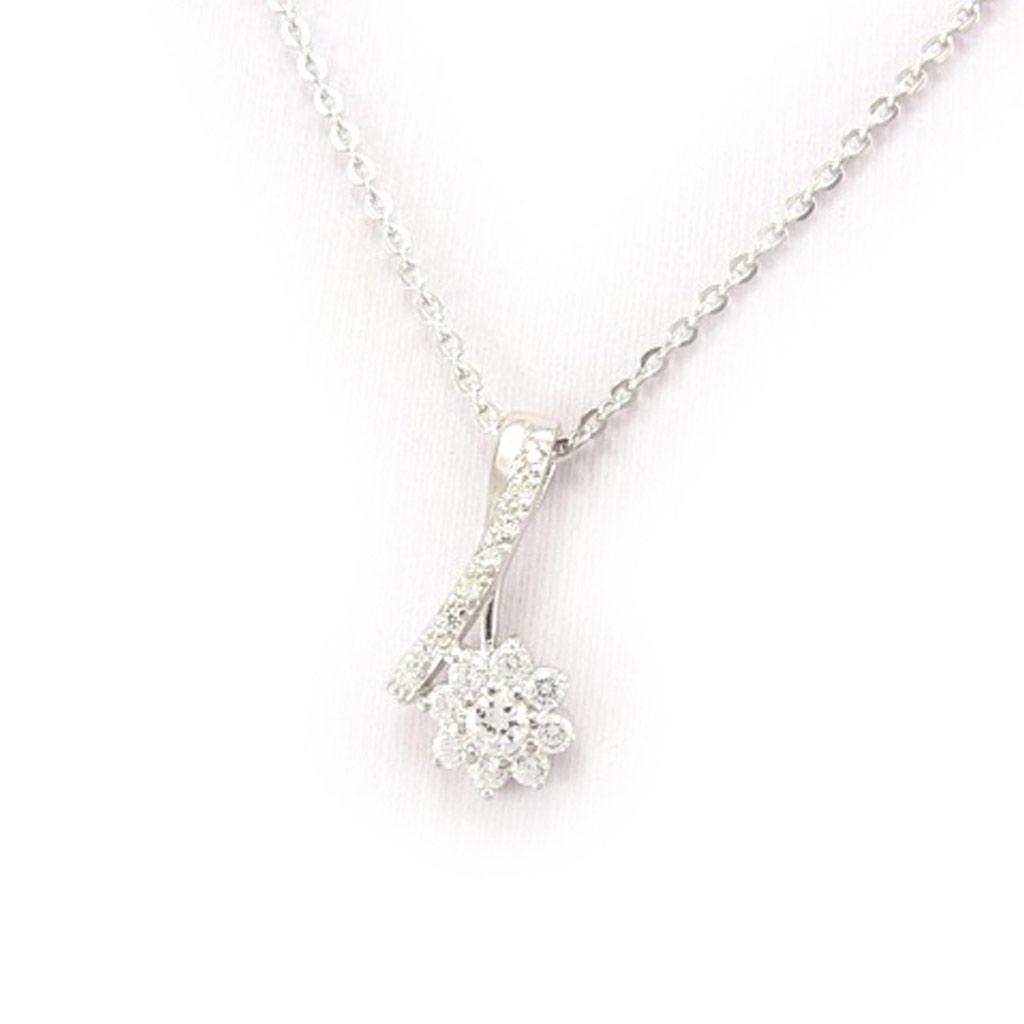 Altesse [K6311] — Белое серебряное колье «Скарлетт»