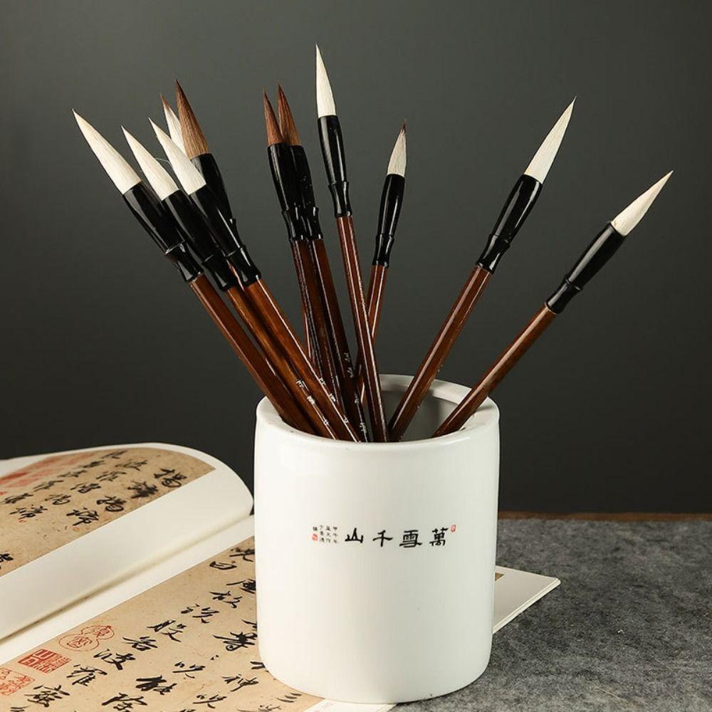 Oil Painting Chinese Calligraphy Brush Traditional Art Paint Brush Scriptures Writing Brush Class