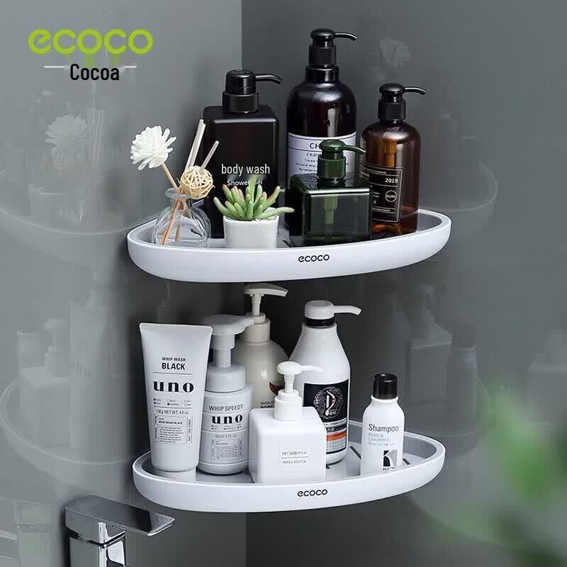 ecoco No-Drill Triangular Bathroom Corner Shelf