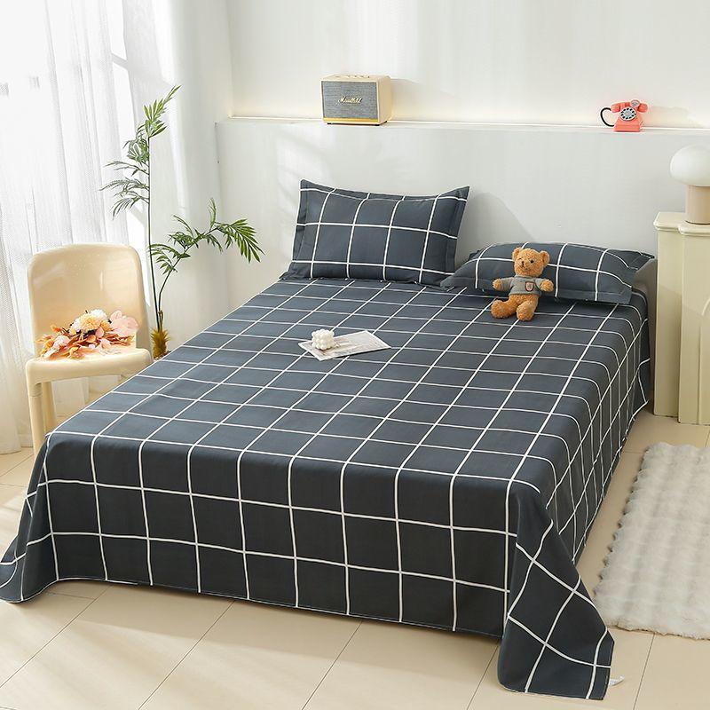 Bed Sheet Single Piece Single Double Bed Sheet Nordic Style Skin-friendly Brushed Bed Sheet Dormitory Single Simple