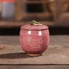 Cracked Ceramic Tea Caddies Coffee Canister Household Portable Travel Mini Porcelain Sealed Moisture-proof Storage Jar Home Deco