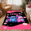 Stitch And Angel In Space Disney Cartoon Theme Anti-Slip Rug - Polyester, Home Decor, Suitable for Bedrooms, Living Rooms, Doorways, and Studios