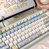 142 клавиши Mao Keycap Синий Мяу Работа Котёнок Для Механической Клавиатуры PBT Сублимация Mao Милый Мяу Кошка Набор Колпачков Клавиш