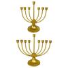 Table Je Candlestick Holder Je Decoration Wide Sturdy Base Party Ornaments Hanukkah Decoration Enorah for Desk Shelf