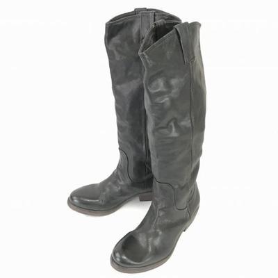 Catarina Martins Португалия Кожаные Длинные Сапоги Женские 36 22.5-23.0 Черный(ИСПОЛЬЗОВАЛ)
