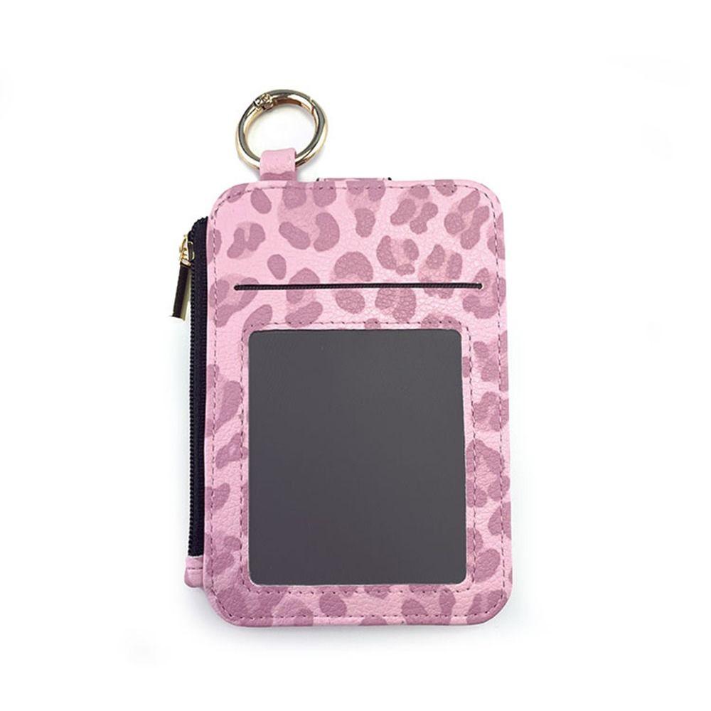 Держатель для кредитных карт из ПУ кожи с леопардовым принтом, поясная сумка, маленькая сумка для карт, кошелек на молнии для монет, деловой