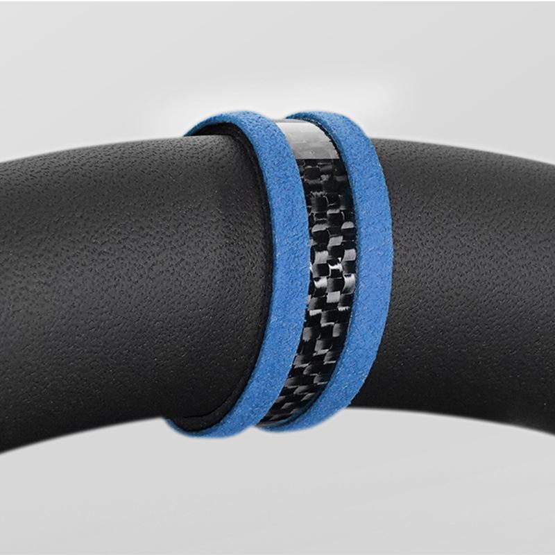 Car Universal Steering Wheel Center Marker Sticker Made Of Alcantara Carbon Fiber Accessories