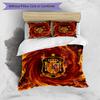 Spain football Printed Bedding 3 Piece Set Cozy Breathable Bed Cover Set as Housewarming Holiday Gift
