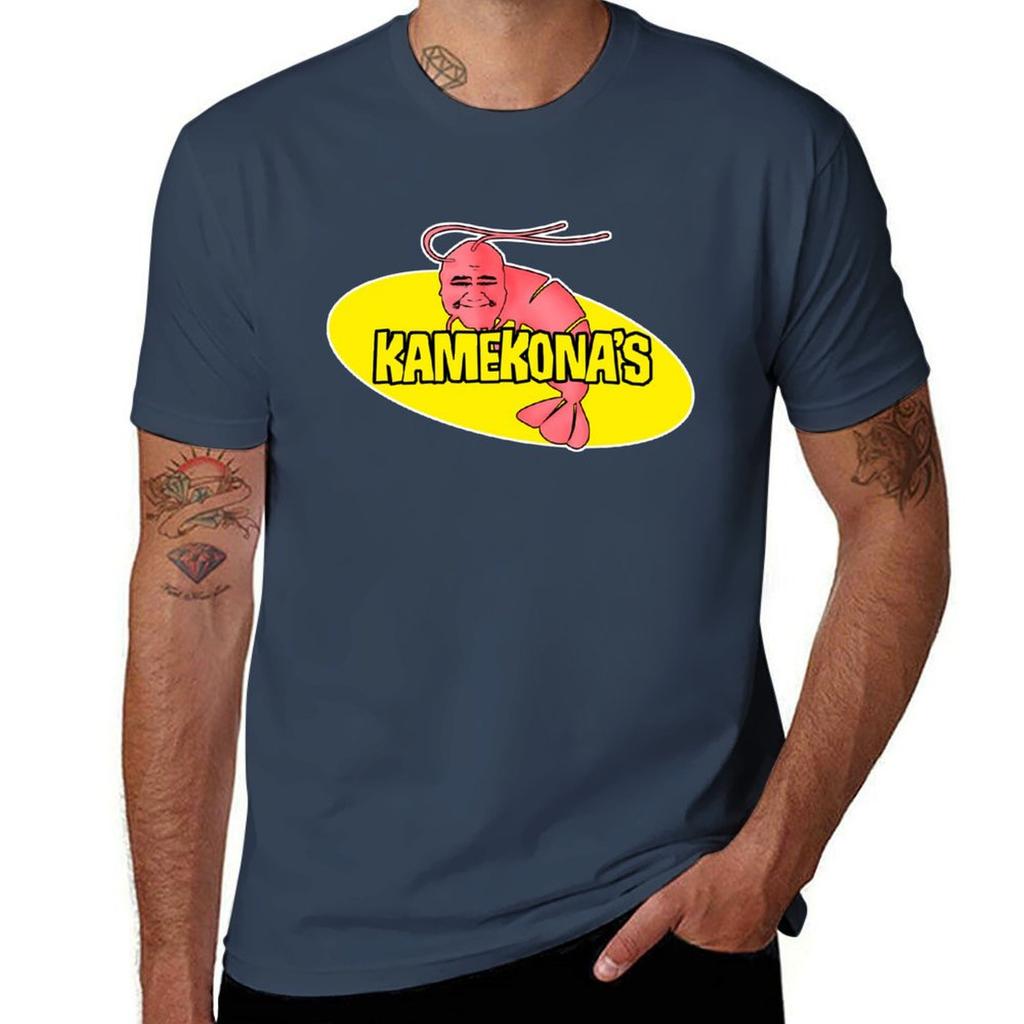 Kamekona's Shrimp T-shirt T Shirt Men 100% Cotton Luxury Brand T Shirt Man Designer Cotton T Shirts High Quality T-shirt