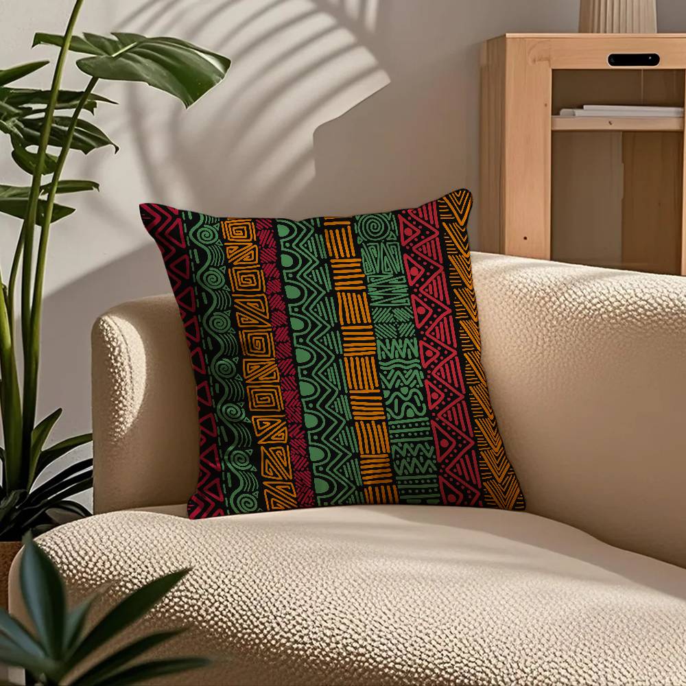 ART Африканский tribal узор Наволочка Комфорт Диван-кровать Шелковистый элегантный Скрытая молния Индивидуальный Декоративная наволочка