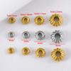 10pc 20pcs 4/5/6/8mm Stainless Steel Daisy Flower Spacer Beads Gold Plated Loose Bead Cap DIY Needlework Jewelry Making Bracelet