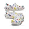 Crocs Классические детские сабо с рисунком «Doodle», белые, многоцветные, 210356, 94 шт.