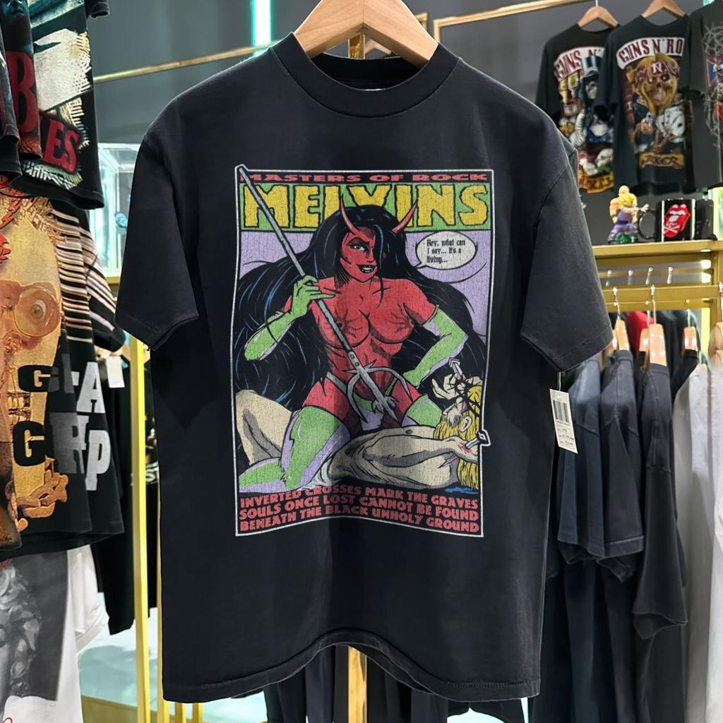1994 Melvins Hell Frank Kozik Washed T-Shirt Black M