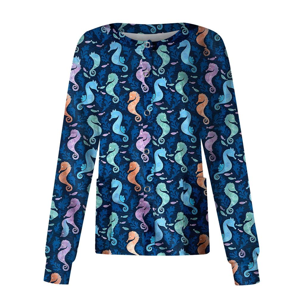 Женский однобортный защитный комбинезон с длинным рукавом и карманом, рабочий воротник-стойка, кардиган, куртка, топ