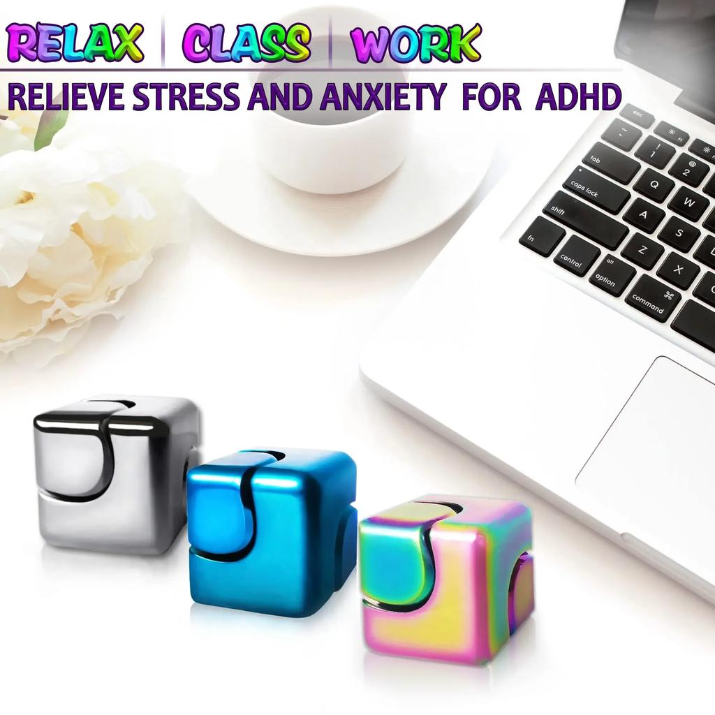 Металлический куб вращающийся гироскоп для кончиков пальцев непоседа антистресс игрушки взрослый офис дом путешествия портативные спиннеры рождественские подарки