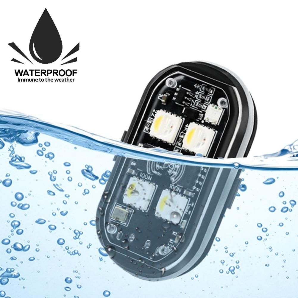 1/2/4/6/8 шт. Автомобильные Мотоциклетные Беспроводные Светодиодные Стробоскопы Декор Атмосферный Свет с 8 Цветами Перезаряжаемые Огни Светодиодный Предупреждающий Свет Защита от Столкновений