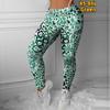 Womens Pink Texture Prints Stretch Yoga Leggings Fitness Running Gym Sports Active Pants