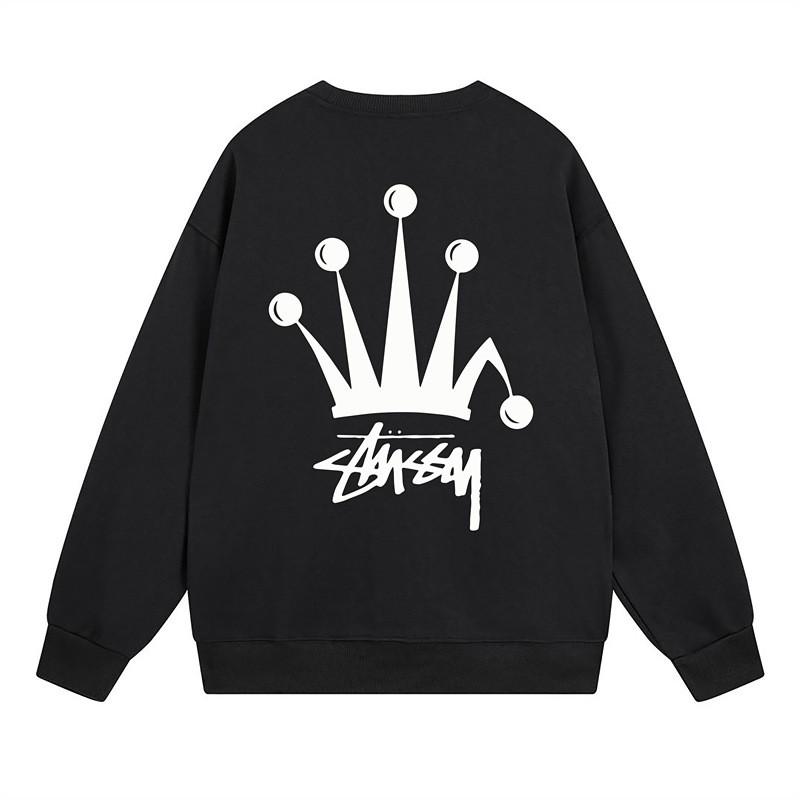 Свитшот Stu Streetwear Tour Edition с принтом букв, круглый вырез, мужской, свободный крой, хлопок, для повседневной носки
