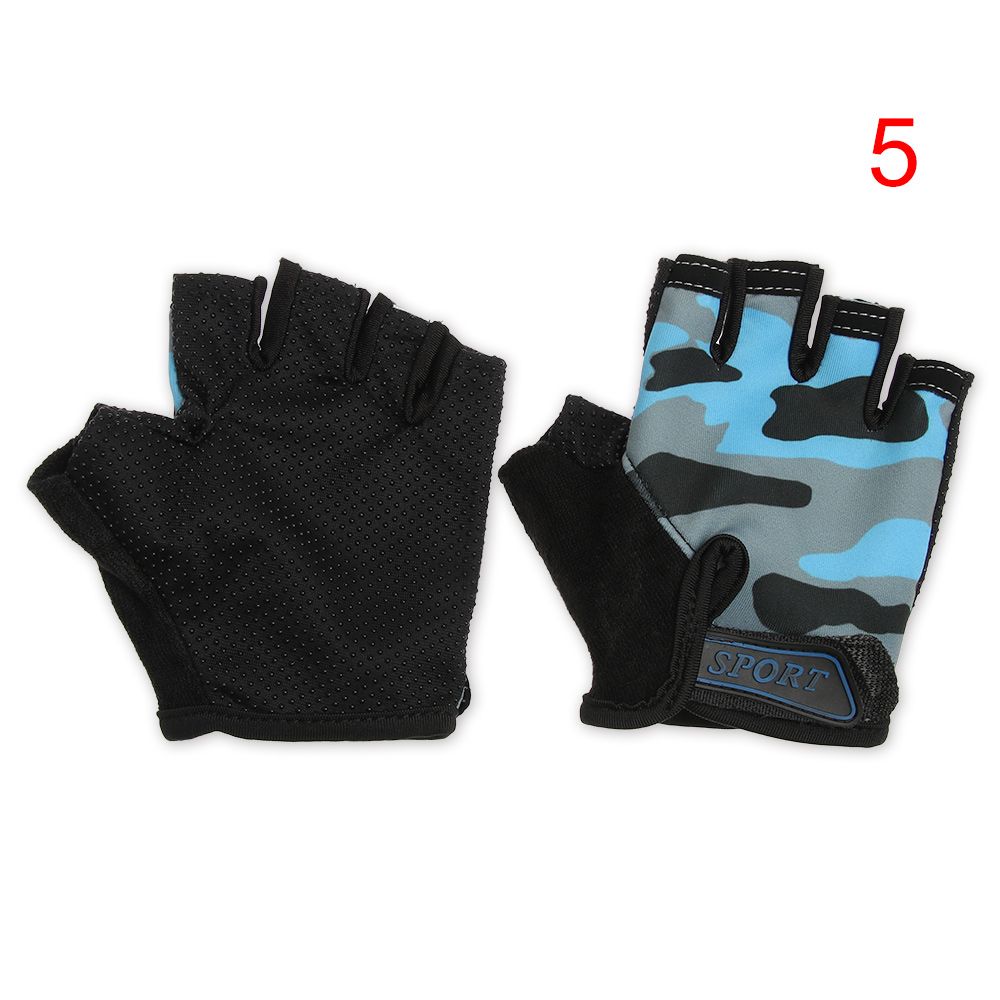 Cycling Gloves Half Finger Bicycle Gloves High Elastic Non-slip Bike Gloves Children's Bike Gloves Riding Equipment