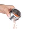 Magnetic Spice Tins Stainless Steel Spice Jars with Clear Shaker Lids Pepper Spice Storage Jars With Spice Labels KC0050