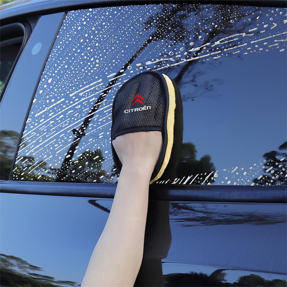 Car Styling Thicken Wool Soft Car Washing Gloves Cleaning Brush tool For Citroen C4 Berlingo C8 DS C3 Aircross C5 Aircross Xsara ahq256