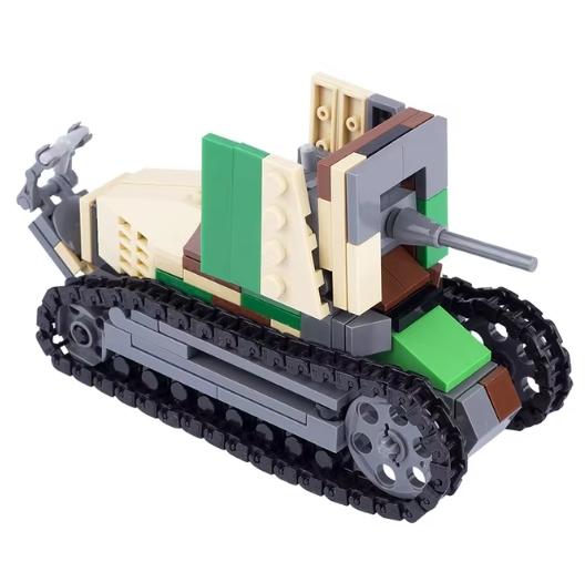 Военный США Франция Великобритания Бронированная машина MOC Конструктор Фигурка солдата Танк Орудийная тележка Пушка Медицинский грузовик Транспортная игрушка K33