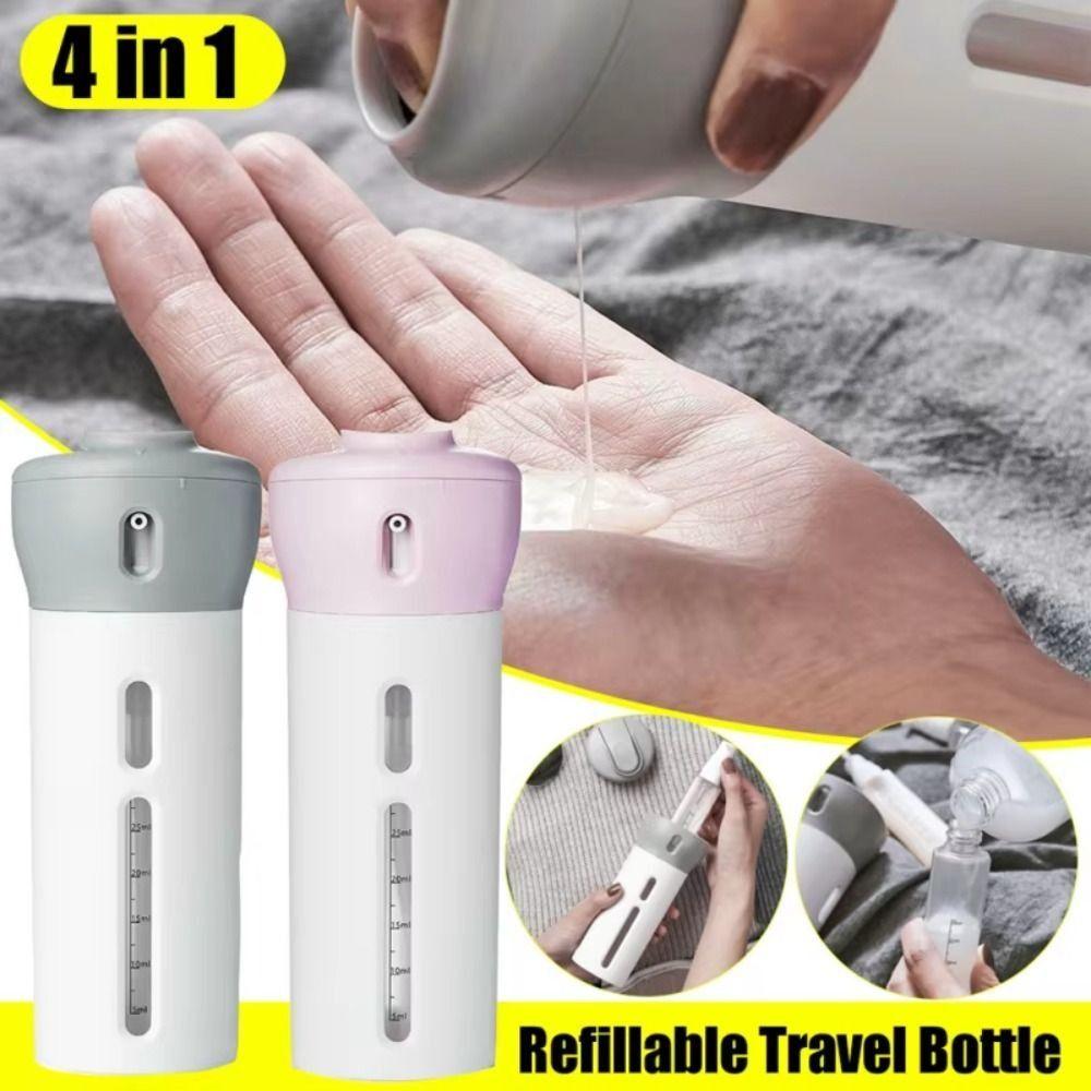4Pcs/Set 45ml lotion bottle 4 in 1 Press Container Kit Travel Emulsion Jars  Hand Sanitizer