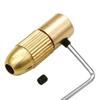 Copper Self Tightening Drill Chuck Hand Drill Clamp Brass Woodworking Clamp for ABS, Light Wood and Paperboards