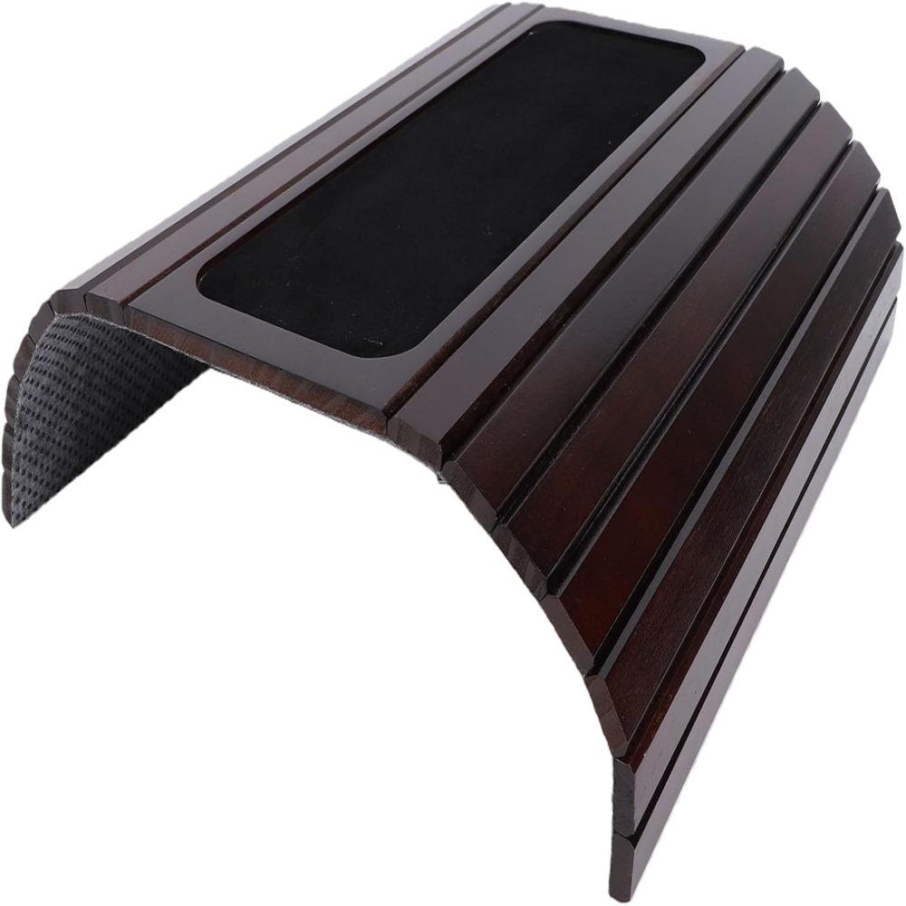 Foldable Folding Sofa Arm Tray Solid Wood Cake Fruit Plate New Storage Organizer Tray Sofa Armrest