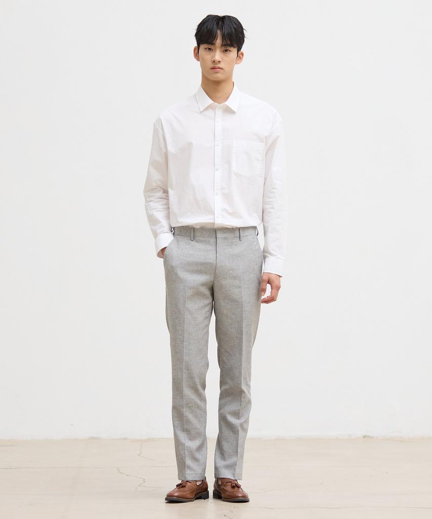 STCO Italy Marlane Linen Blend Formal Pants_Grey (Classic Fit)_Sslvb93Csg