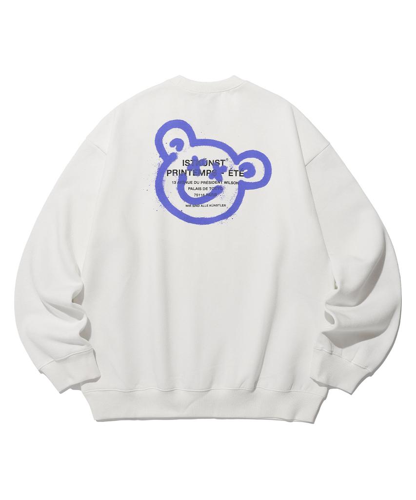 ISTKUNST Bear&Smiley Sweatshirts_White(Ik2Dfmm442A)