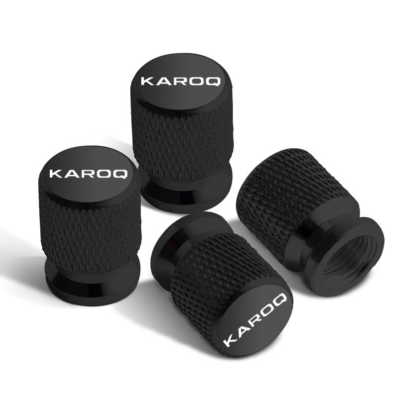 BYCP2 4pcs For Skoda Karoq Badge VRS Sport Line Car Wheel Tire Valve Caps Tyre Stem Covers Accessories Styling