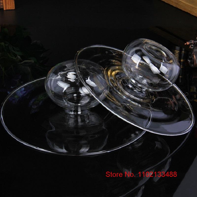 18cm Transparent Flying Saucer Plate Dry Ice Japanese Dishes Diet Plate Dessert Plates Sushi Plates Catering Fruits Salad Bowl