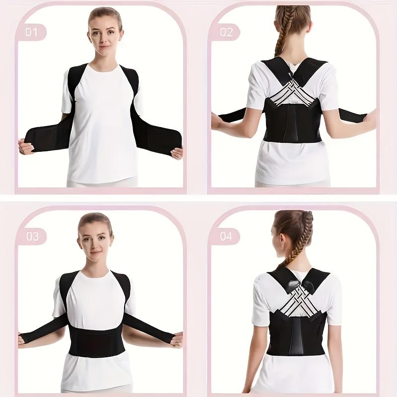 Черный Корректор Осанки Бандаж Для Женщин Дышащий Эластичный Пояс для Коррекции Осанки Регулируемый Плечевой Для Студентов