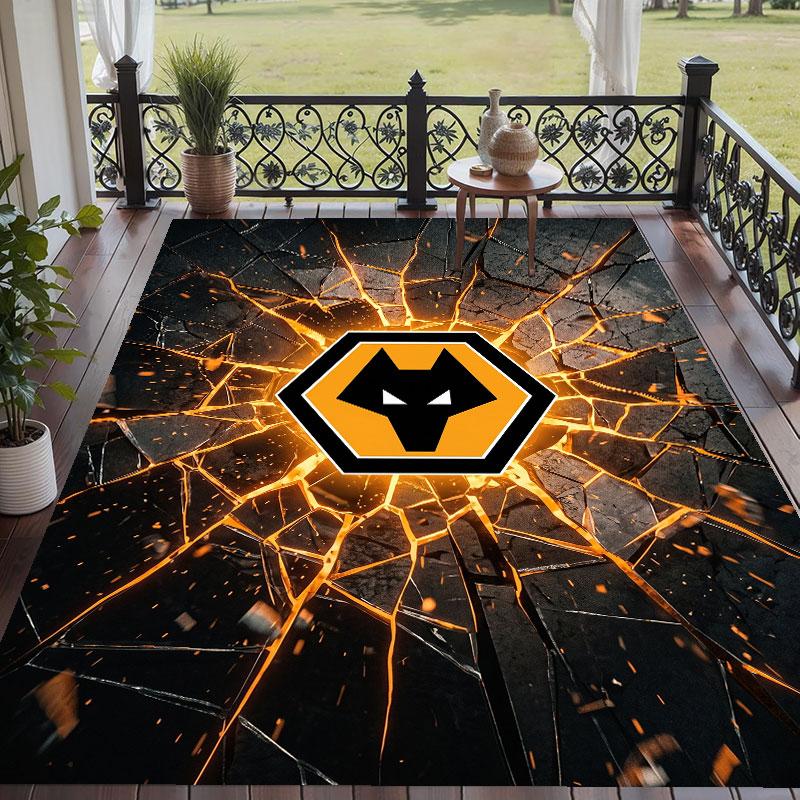 Soft Floor Carpet Wolverhampton Wanderers Football Pattern Area Rug Decorative Mat For Home Room Decoration