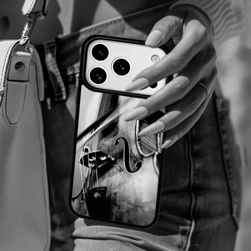 Музыкальные ноты Скрипка Классический мягкий Чехол для телефона Для iPhone 17 Air 14 15 13 12 Max Чехол Для Apple 16e 11 Pro Max Plus Coque